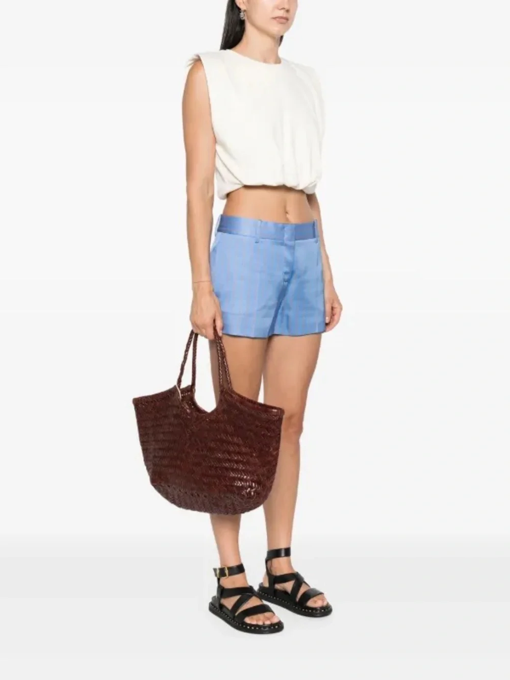 DRAGON DIFFUSION big Nantucket shoulder bag in dark brown